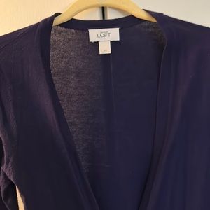 🐾4 for $20 Ann Taylor loft, eggplant, purple tunic length cardigan